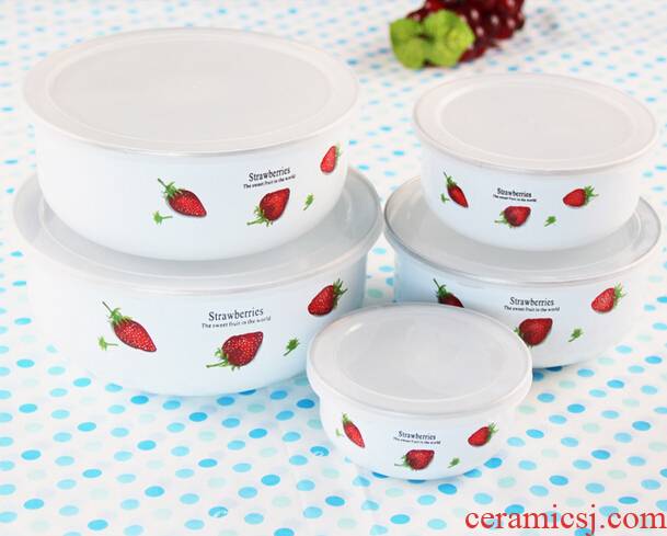 Old enamel bowls refrigerated bowl with cover sealed package last bowl by 3 piece 14/16/18