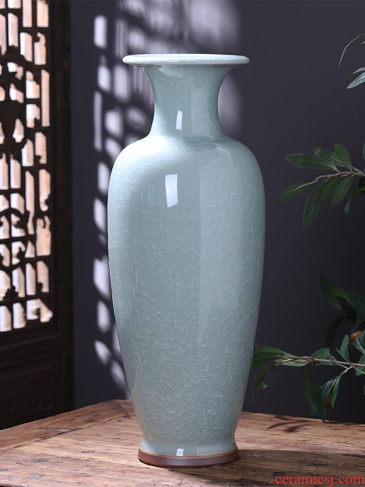 Jingdezhen ceramics jun porcelain vase furnishing articles home sitting room ground large adornment archaize crack glaze bottle