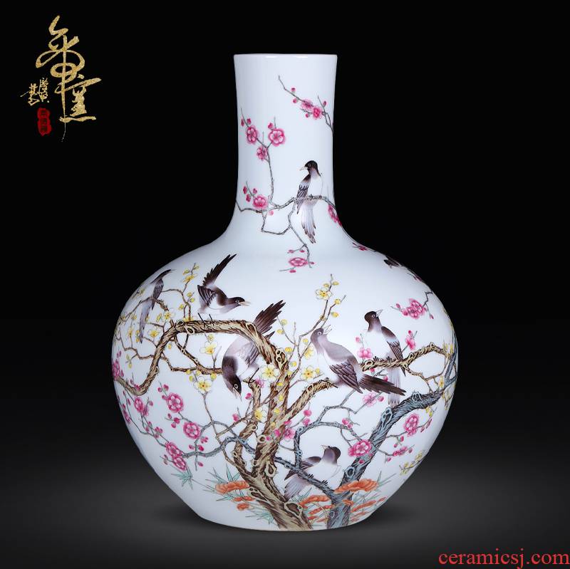 Jingdezhen ceramics archaize the qing qianlong pastel pay-per-tweet on name plum tree sitting room home furnishing articles