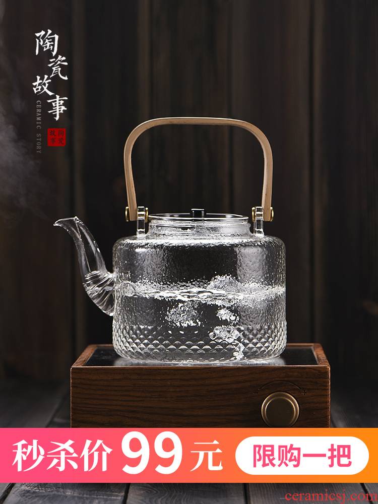 Special glass tea kettle black tea boiled high - temperature electric TaoLu boiled tea, the teapot kunfu tea pot of girder