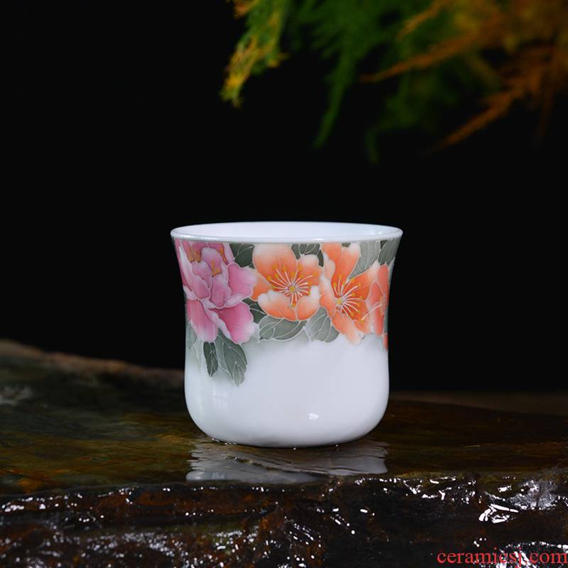 The Master cup single cup large ceramic sample tea cup with tea set personal cup hand - made lady kung fu tea cups fragrance - smelling cup