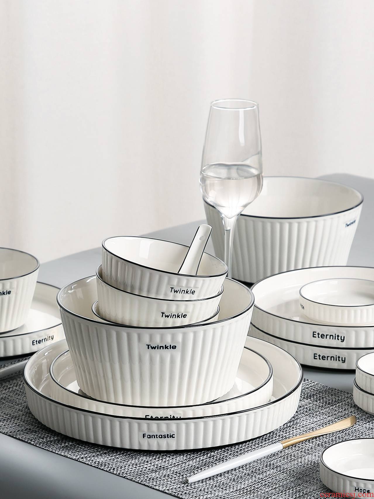 The Nordic idea ceramic dish dish dish home web celebrity ins dishes suit combination fish dish move tableware
