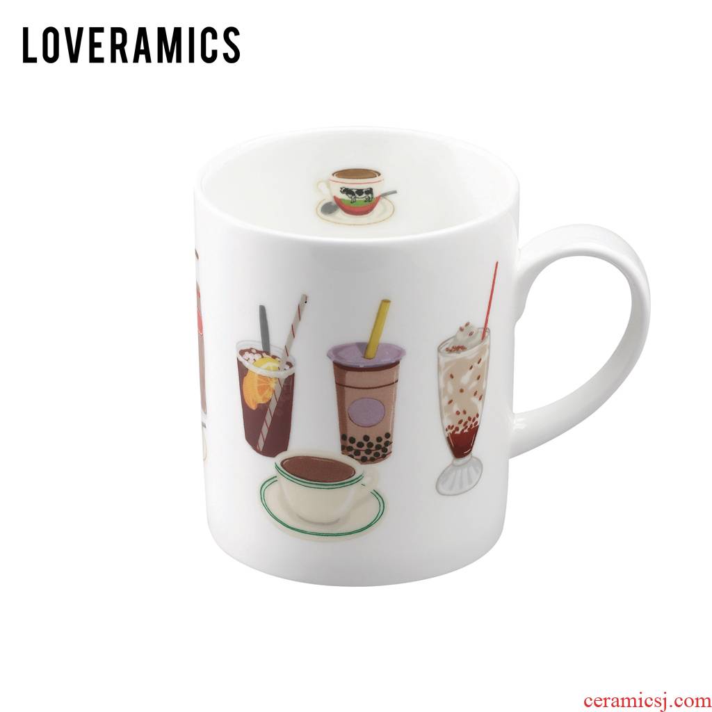 Loveramics love June I love mark cup three 380 ml glass of milk cup creative HK Drinks cup