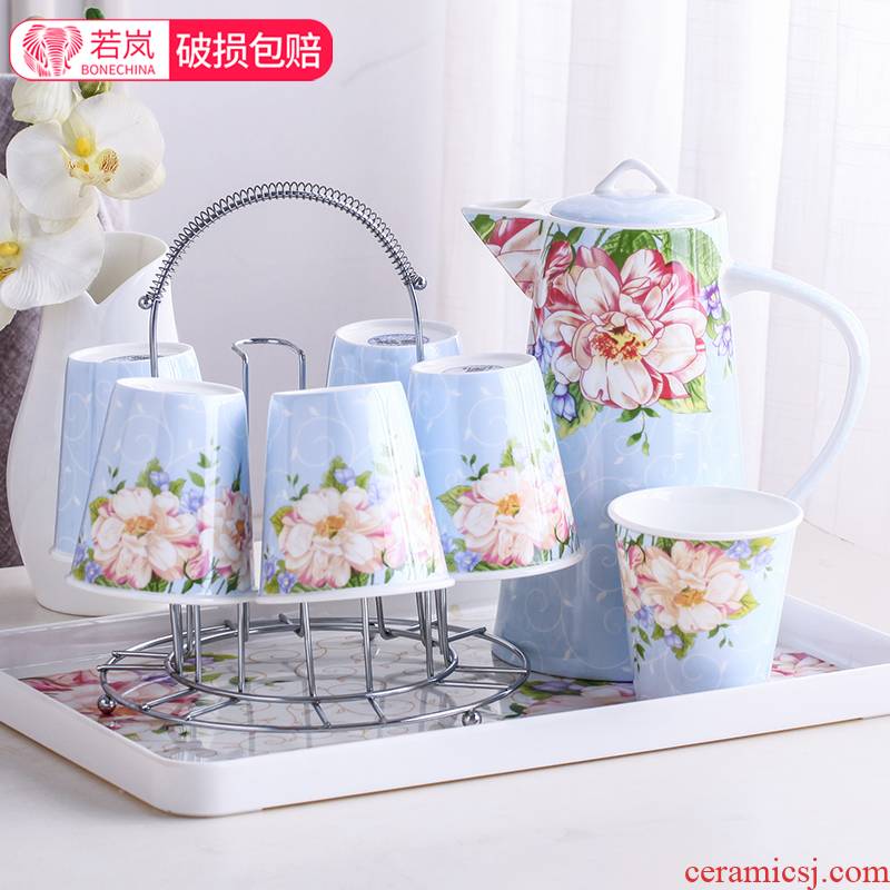 Cup of tea sets suit ceramic Cup home sitting room creative I and contracted Europe type cold water bottle wedding gifts