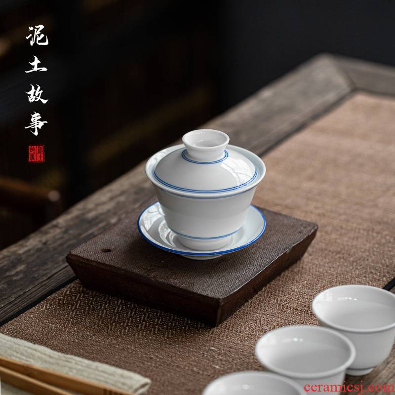 Sweet white only three tureen tea cups small hand them a single hand grasp pot of tea cup thin body kung fu tea bowls
