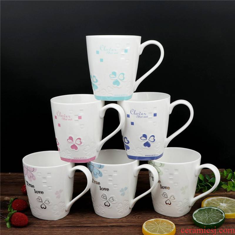Jaazaniah the cheng DE gold embossed mugs relievo ceramic color glass cup coffee cup milk cup