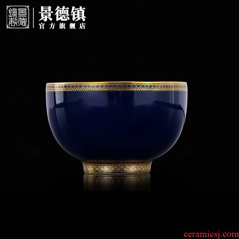 Jingdezhen flagship store hand - made ji blue paint thick enough perfect cup