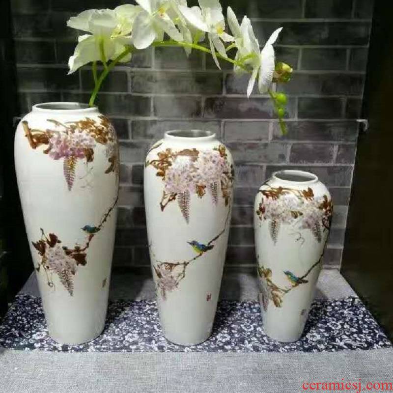Jingdezhen porcelain furnishing articles 3 piece 680 white printing