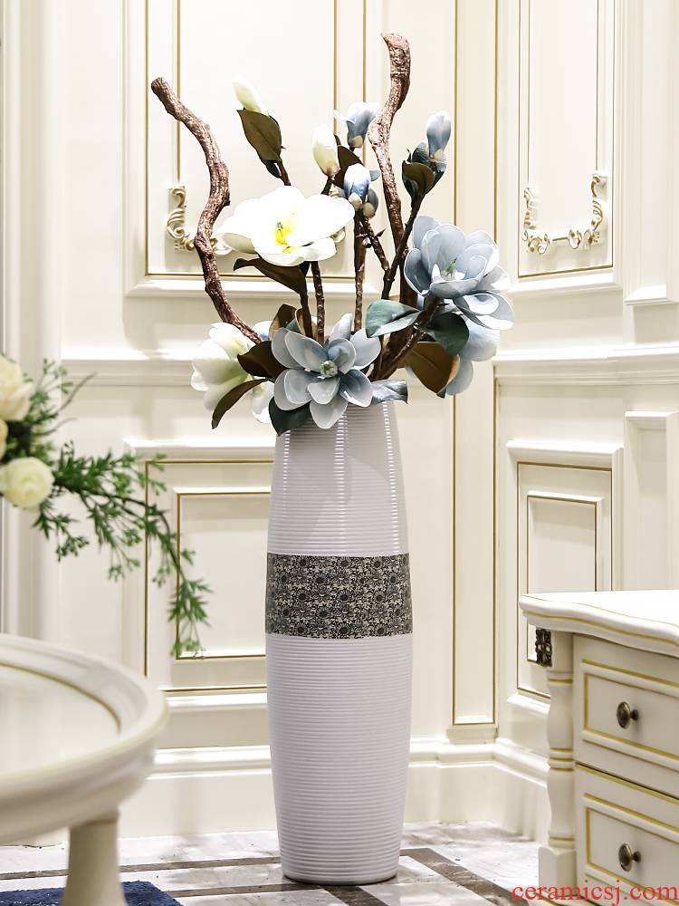 Jingdezhen contracted and I ceramic dry flower is placed high ground large vase flower arrangement sitting room adornment flowers