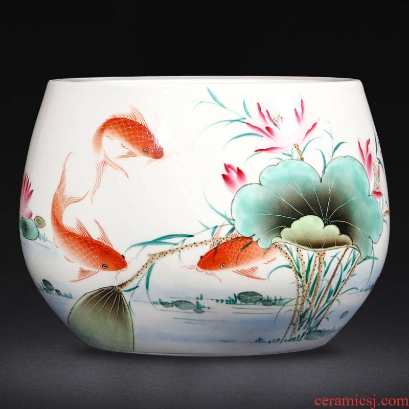 Jingdezhen ceramics by hand for years wining the tortoise cylinder raise goldfish bowl lotus basin cornucopia furnishing articles