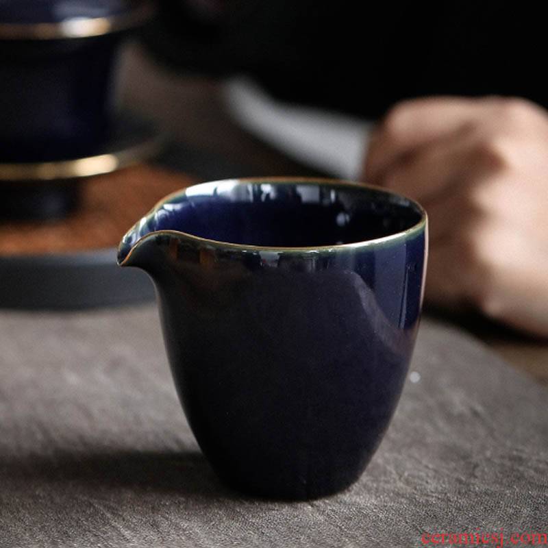 Porcelain heng tong ji blue ceramic fair keller of tea sea single Japanese kung fu tea tea set points and CPU) accessories