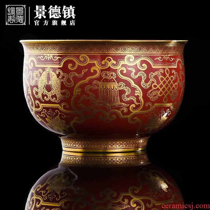 Jingdezhen flagship store ceramic cups checking ceramic masters cup collection of high - grade sample tea cup cup single restoring ancient ways