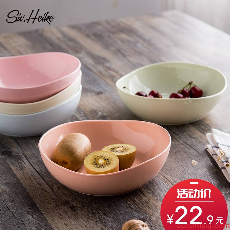 European Japanese creative move color home large ceramic dish dish bowl of soup plate cold dish dish plate tableware