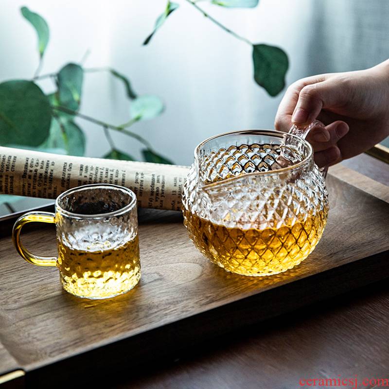 TaoDian household glass transparent thickening fair keller of tea sea accessories heat - resistant cup creative kung fu tea cup set)