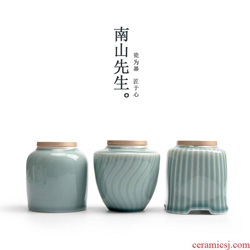 Mr Nan shan first green tea pot ceramic seal pu 'er wake receives household moisture storage jar