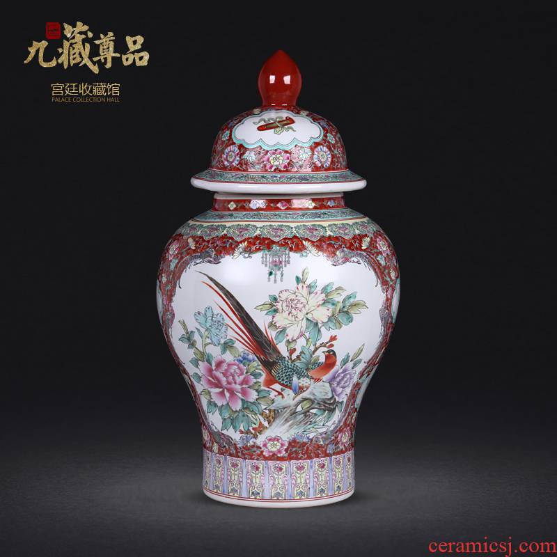 Jingdezhen ceramic antique hand - made general window enamel pot sitting room home furnishing articles