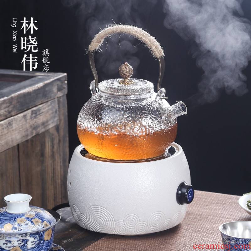 Heat resistant glass ceramic the boiled tea, the electric TaoLu suit white tea, black tea pu - erh tea boiling steam teapot tea stove household
