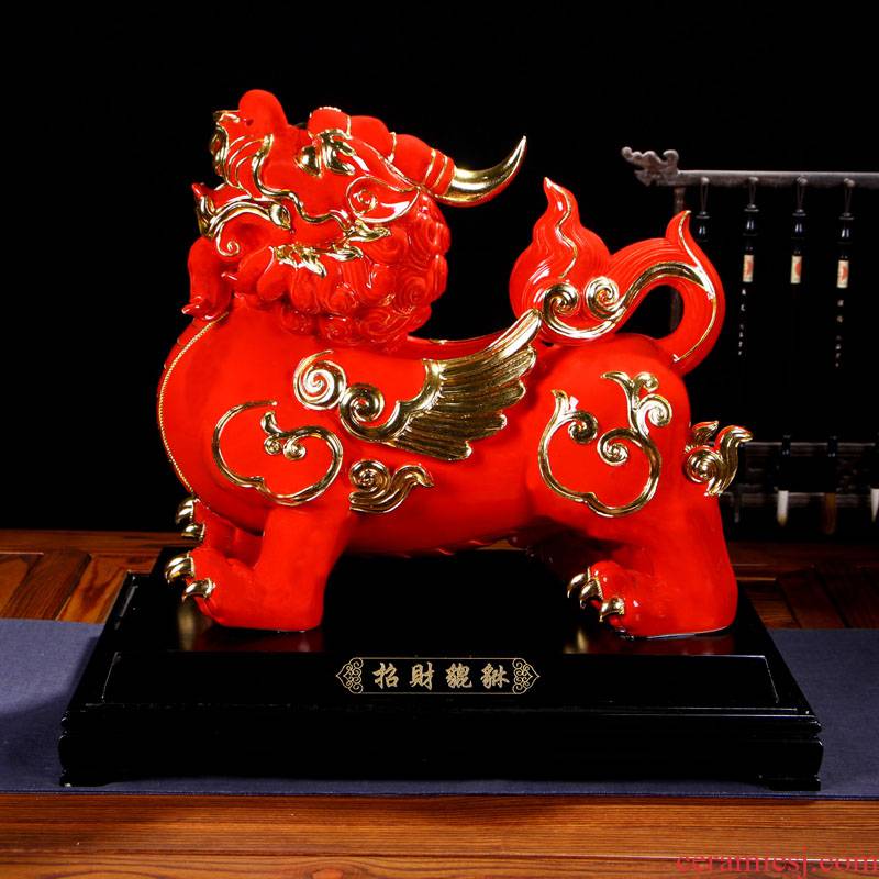 Really sheng lucky the mythical wild animal and paint line carve home furnishing articles ceramics handicraft decoration ideas sitting room feng shui decorations