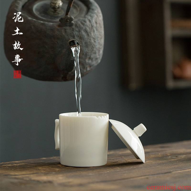 Lard white tea set standard review QS tea cup bowl of tea glass ceramic tea set oolong tea rock tea review