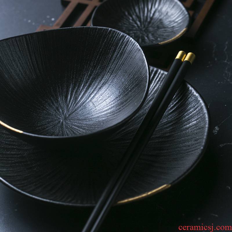 And creative sharply mo cutlery set dishes of household ceramic dish dish dish bowl of sauce dish of rice bowls