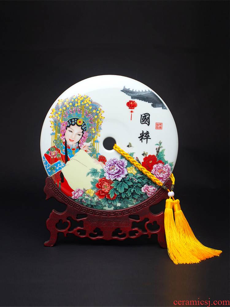 Jingdezhen ceramics peace buckle, furnishing articles wine TV ark, sitting room porch rich ancient frame of Chinese style household decorations