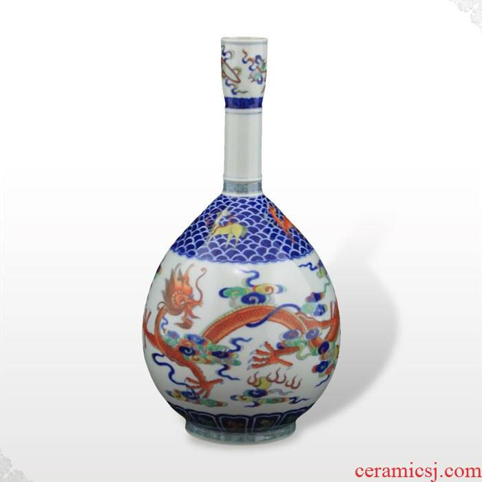 Offered home - cooked in jingdezhen blue and white color bucket hand - made blessed by imitation porcelain bottle vase furnishing articles home decoration porcelain ceramic vase