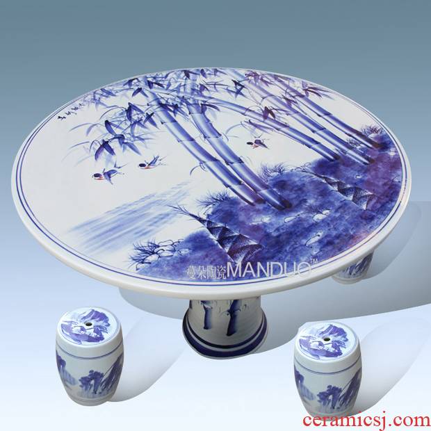 Jingdezhen porcelain ceramic table decoration villa garden is suing balcony table section high art porcelain
