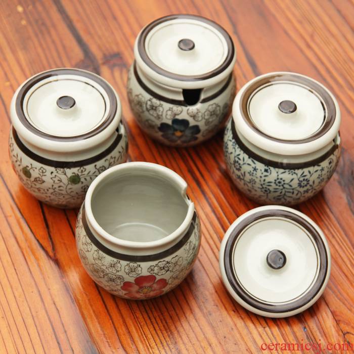 Huai under glaze color porcelain seasoning as cans of rural wind caster kitchen condiment jar of salt shaker ideas under the glaze color