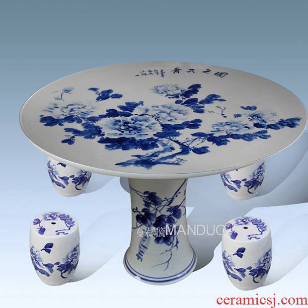 Jingdezhen porcelain ceramic table decoration supplies is suing garden villa garden balcony high - grade porcelain table