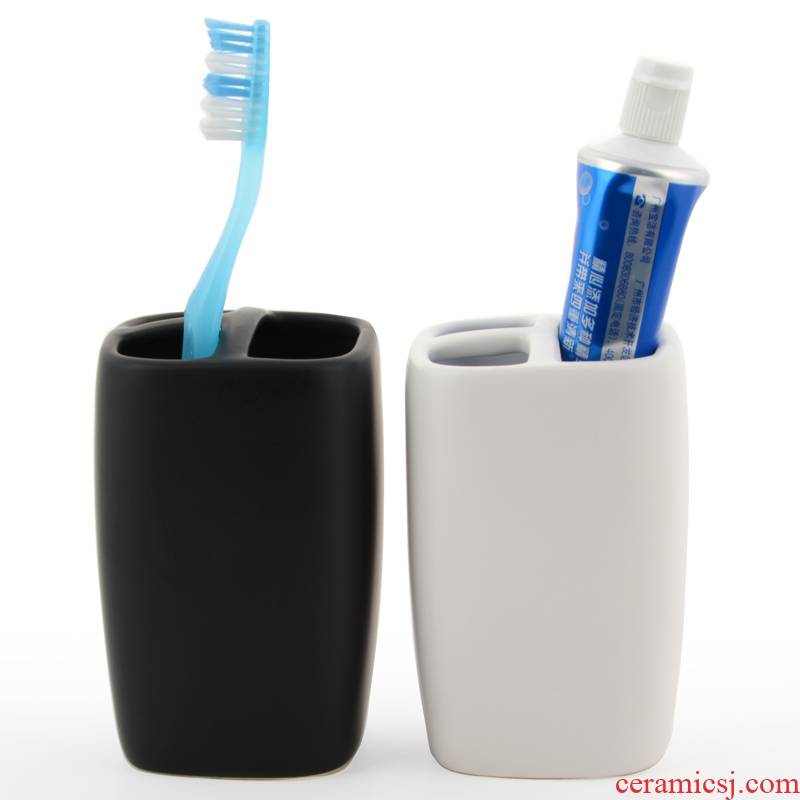 Swiss fashionable sanitary Spirella silk pury dumb face ceramic galaxy contracted square tooth brush holder