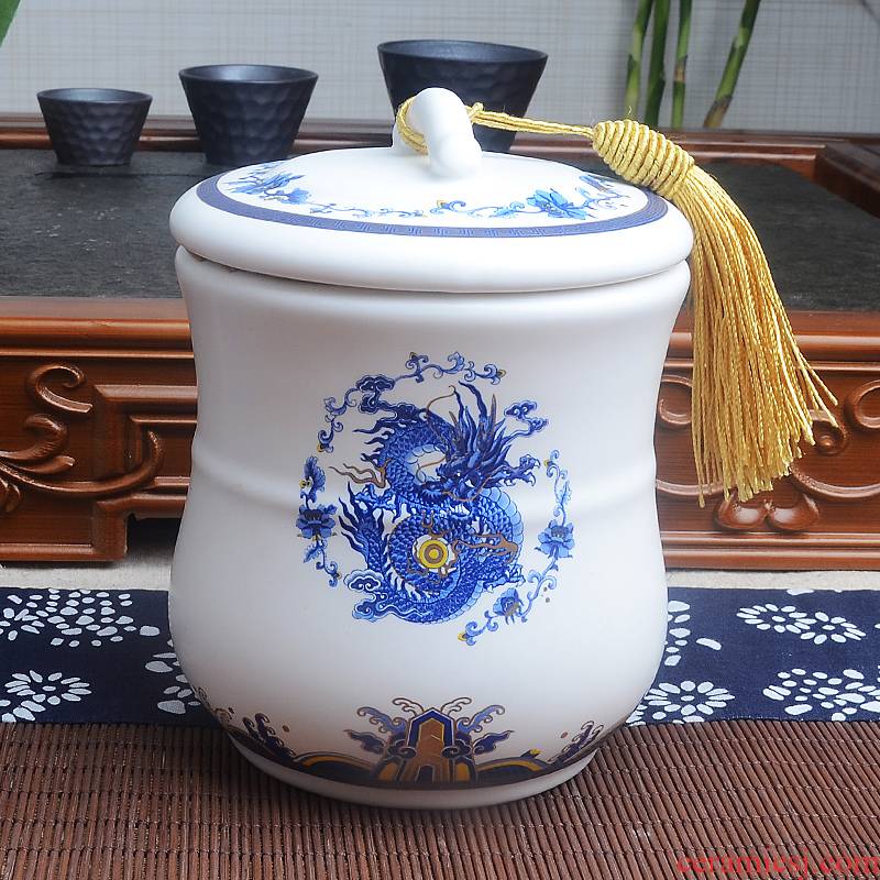 Xiang feng brother pu 'er tea canister ceramics up you seal pot celadon storage tank size tea boxes