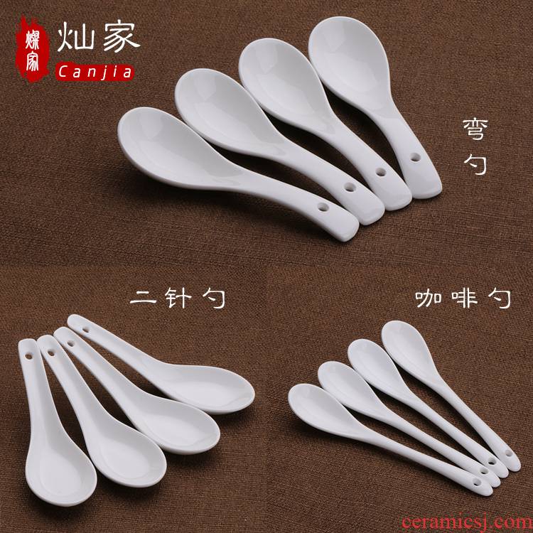 Ceramic spoon, coffee spoon, spoon, ladle stirred its ehrs coffee spoon run soup rainbow such as bowl spoon, run out of taste