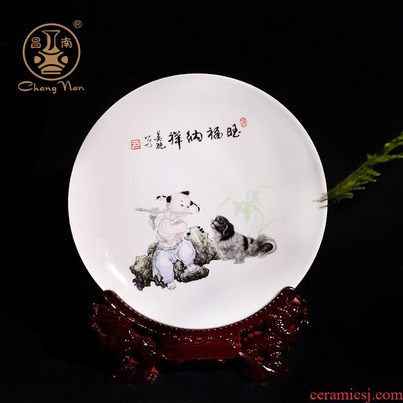 Master chang south porcelain made Chinese penjing household act the role ofing is tasted sitting room adornment disc of jingdezhen ceramic art crafts