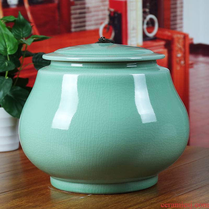 Archaize of jingdezhen ceramics slicing storage tank caddy fixings seal pot candy jar household act the role ofing is tasted furnishing articles in the living room