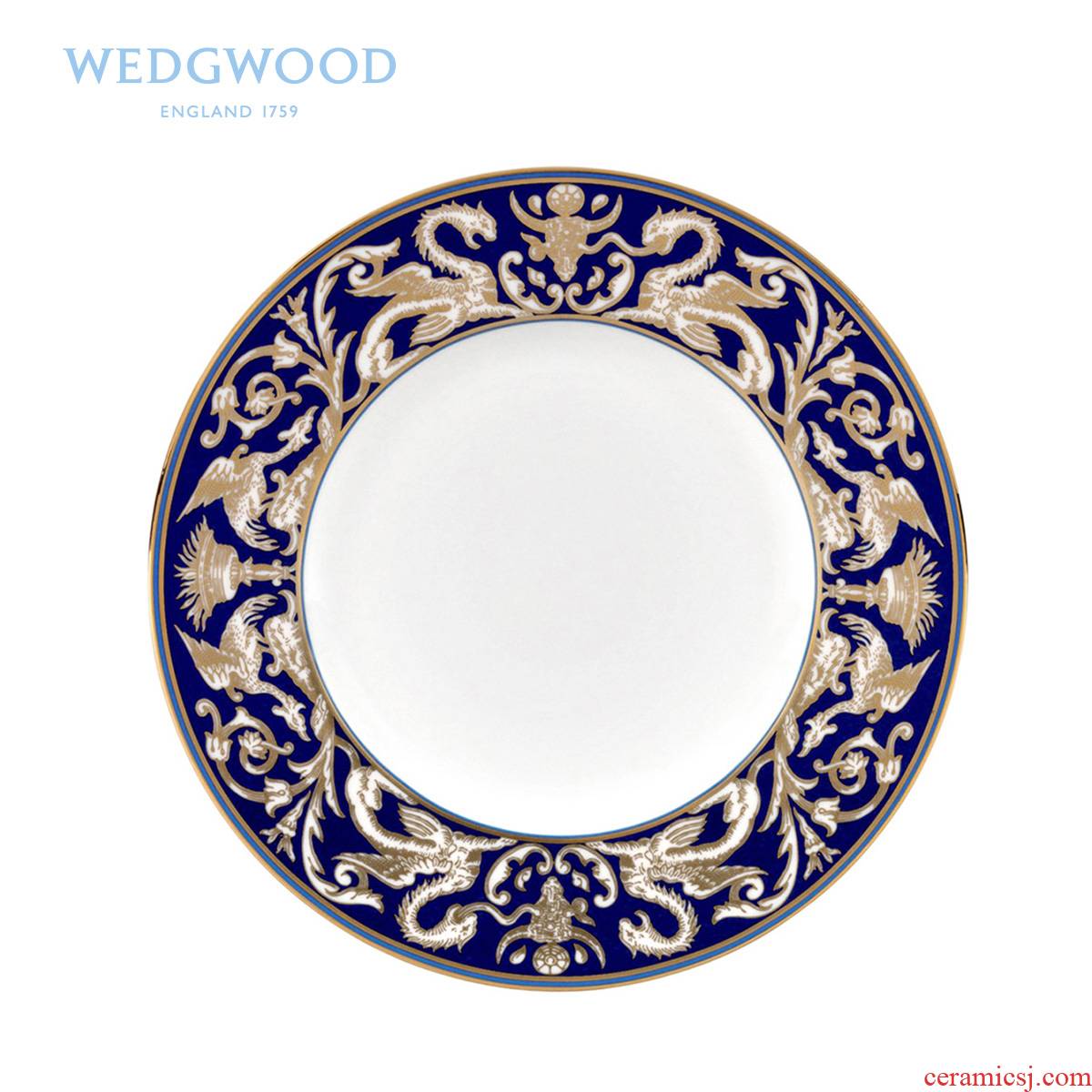 Wedgwood Renaissance Gold powders (blue) in 23 cm ipads porcelain plates western tableware