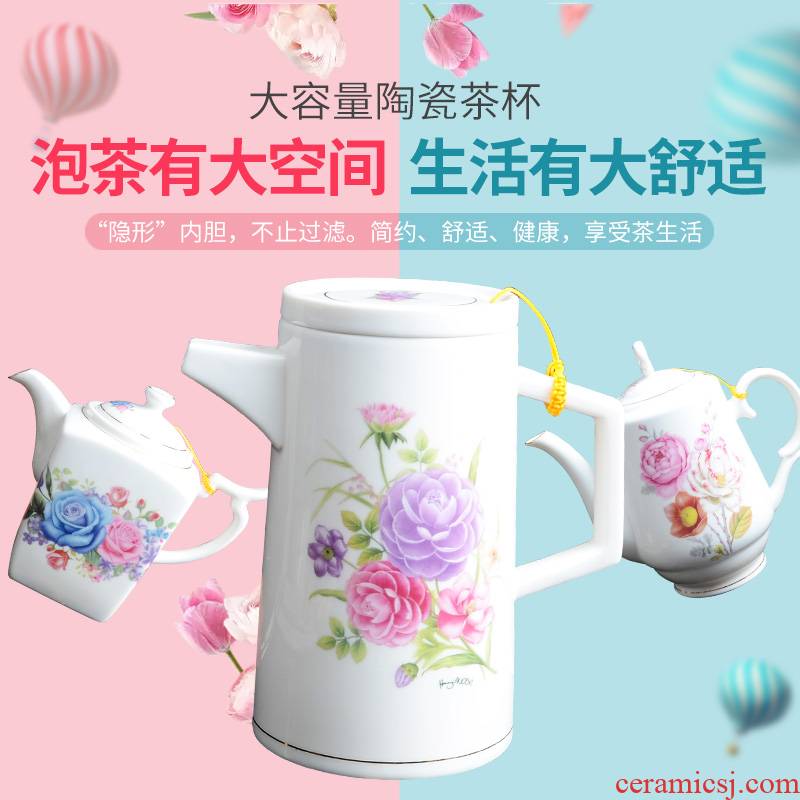 Xiang feng tea ware ceramic teapot large - capacity cold large blue and white porcelain pot teapot coffee pot kettle