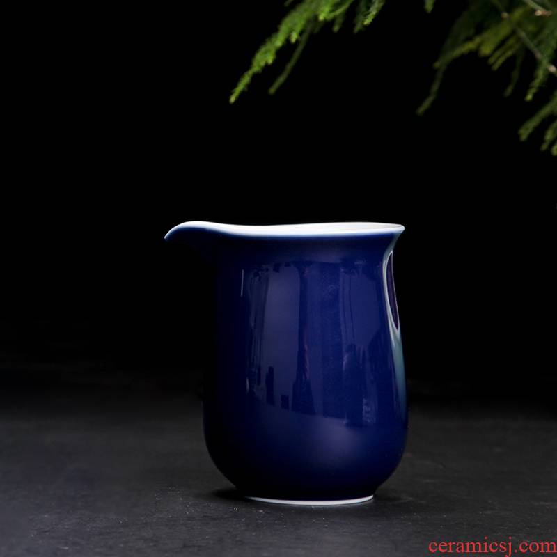 Treasure porcelain color glaze, the azure blue yellow offering water cup Lin kung fu tea set reasonable jingdezhen ceramic cup