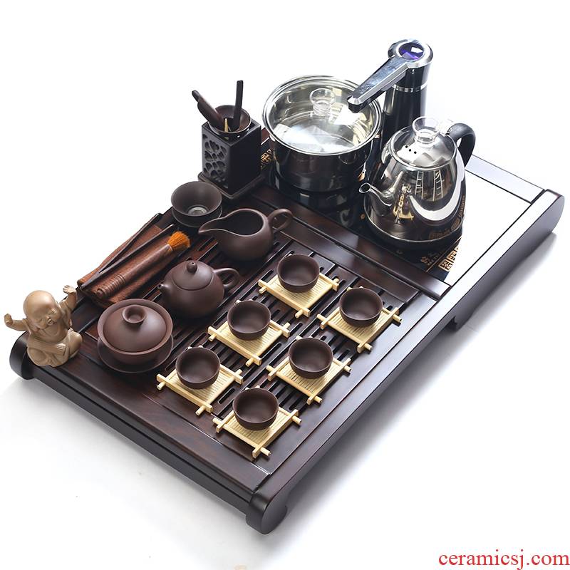 Friend is ebony wood tea tray was kung fu brother your up up ceramic ice crack tea set automatic boiling water tea table