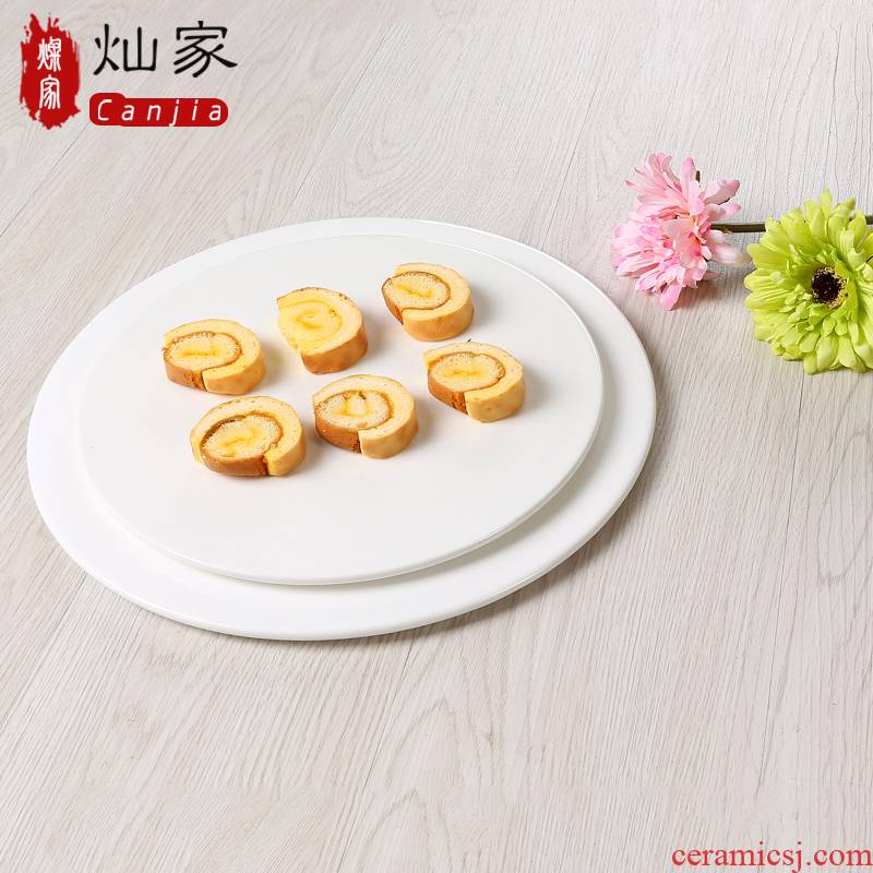 Creative ceramic dish dish dish plates disc plate beefsteak disc white fish dish platter tableware dessert plate