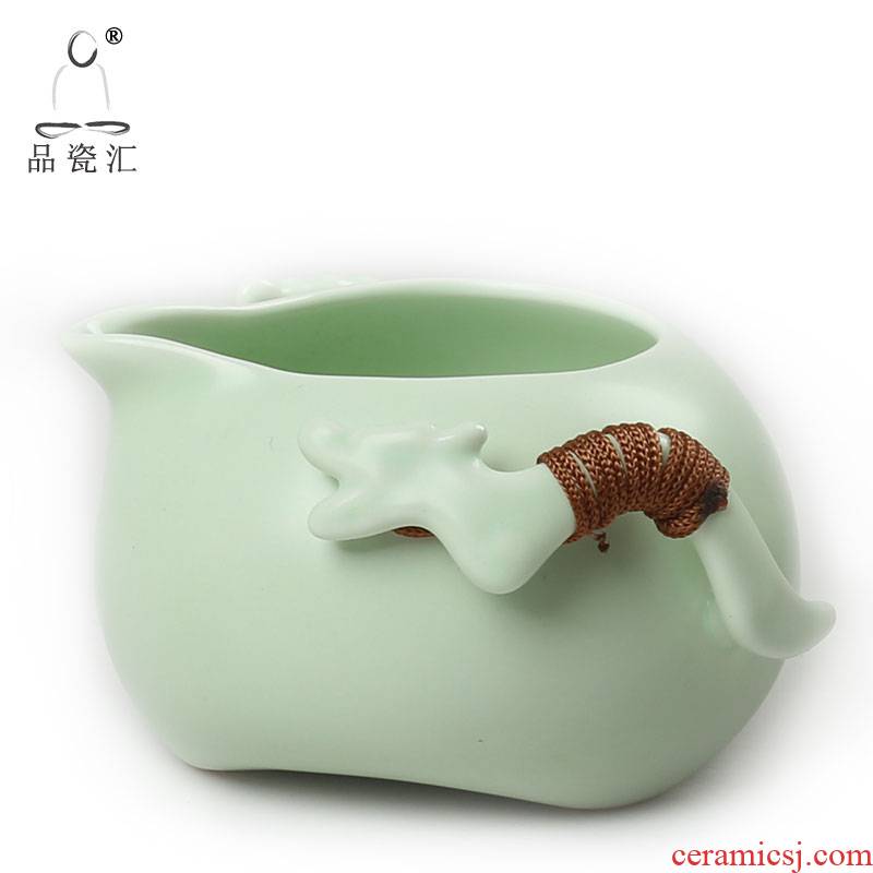 Black and white and green up porcelain remit tea fair ceramic cup points single tea tea tea container parts
