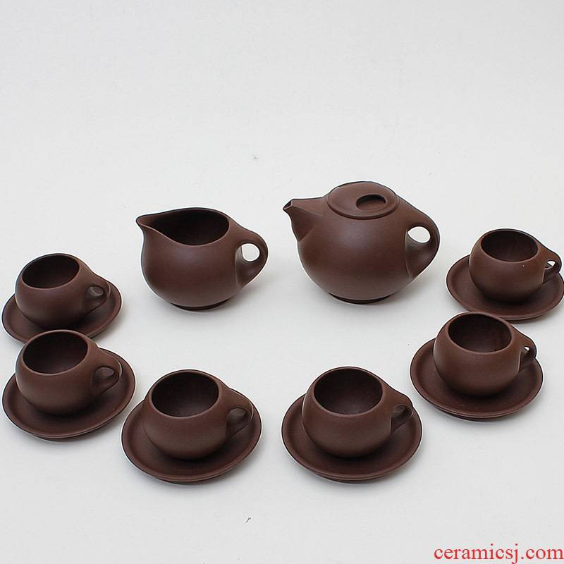 Friend is hand yixing purple sand tea set a teapot teacup of a complete set of kung fu tea set are it
