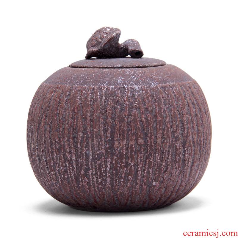 Mingyuan FengTang rust glaze thick ceramic tea pot size seal pot tea accessories manually stored ceramic tea pot