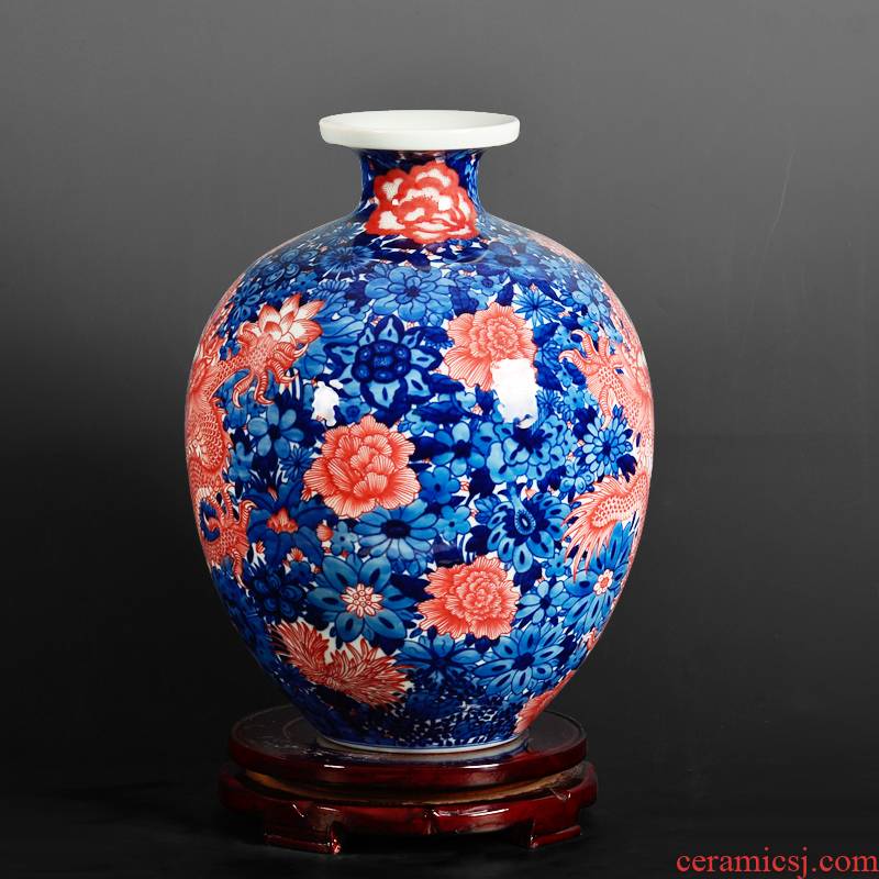 Antique blue - and - white porcelain yongzheng vases home sitting room adornment penjing collection jingdezhen ceramics process