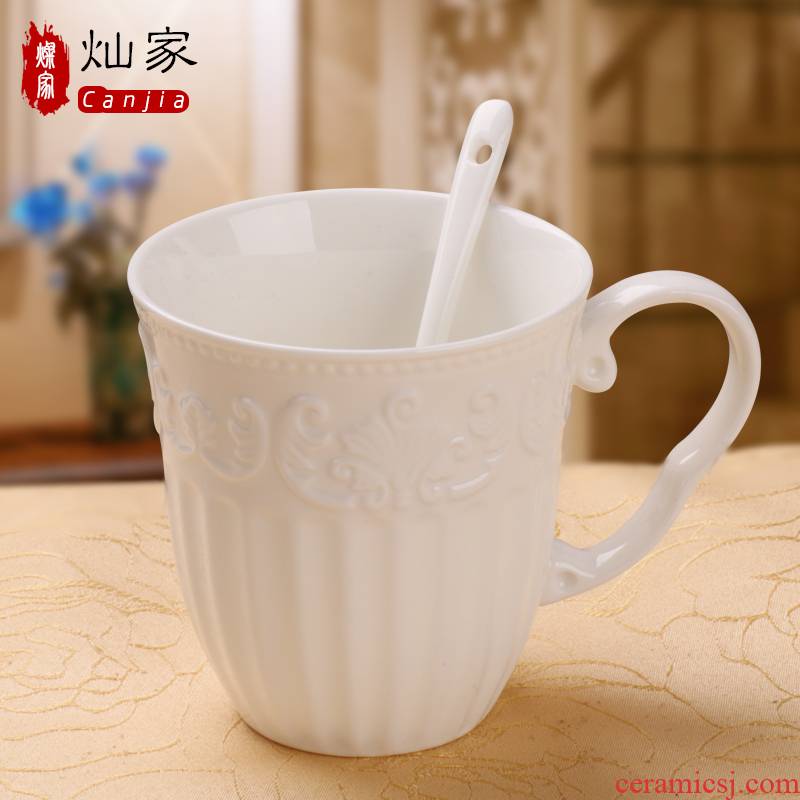 Ceramic keller mass fashion mark cup coffee milk cup creative flower tea lovers glass cup for breakfast
