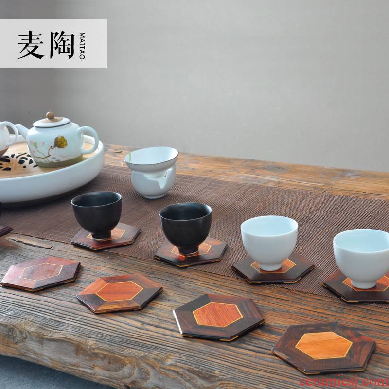 MaiTao ebony cup mat of a complete set of wenge cup pot mat pot of tea accessories zero with furnishing articles