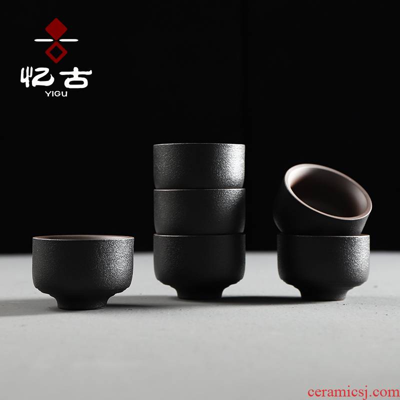 Have the ancient tea cup thick ceramic tea set household ceramics kung fu tea set of black tea accessories master cup single cup sample tea cup