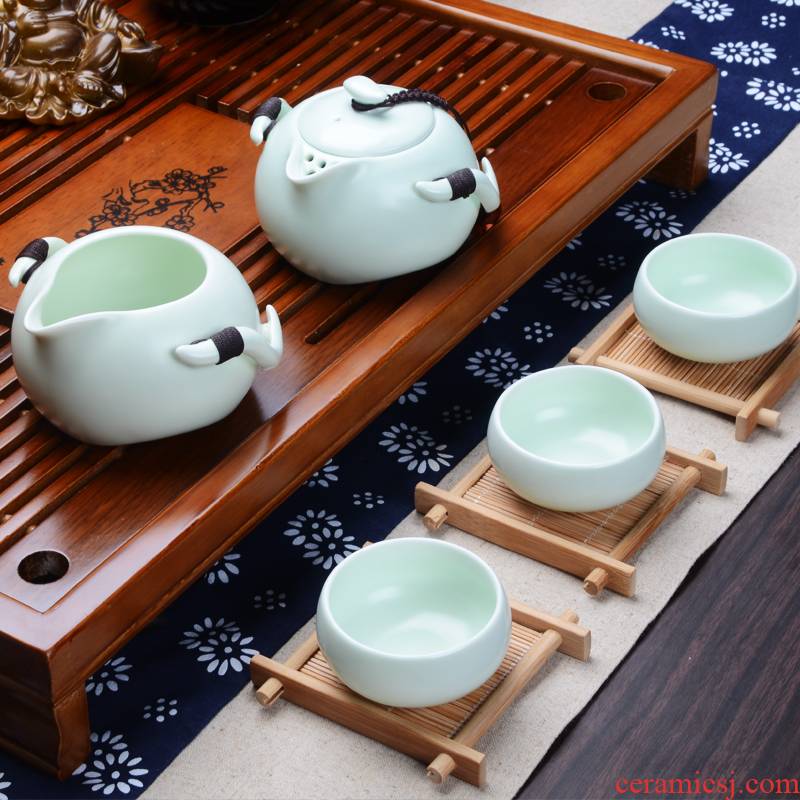 Xiang feng ceramic teapot kung fu tea set suits for your up of a complete set of tea cups up accessories sea ice crack