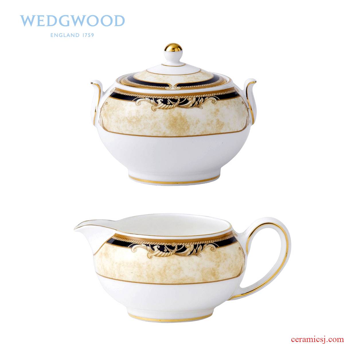 The British Wedgwood waterford Wedgwood Cornucopia The Cornucopia ipads China sugar milk pot set
