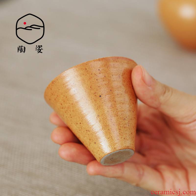 Ceramic coarse pottery teacup Ceramic sample tea cup masters cup bowl dehua tea tea cups of tea cup single CPU