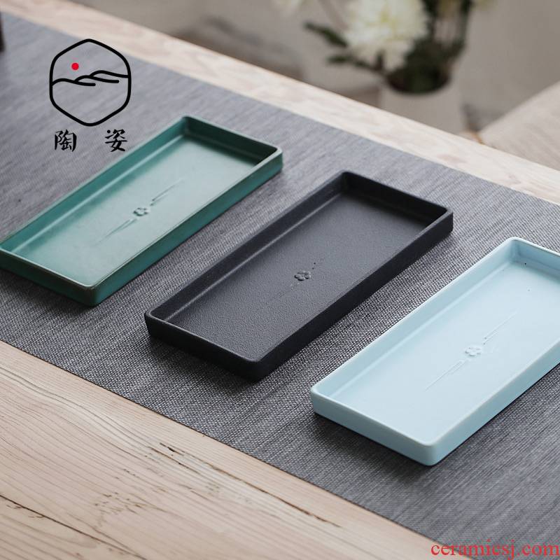 Japanese dry mercifully tea tray ceramic pot adopt kung fu tea set contracted kung fu tea tea tray accessories saucer